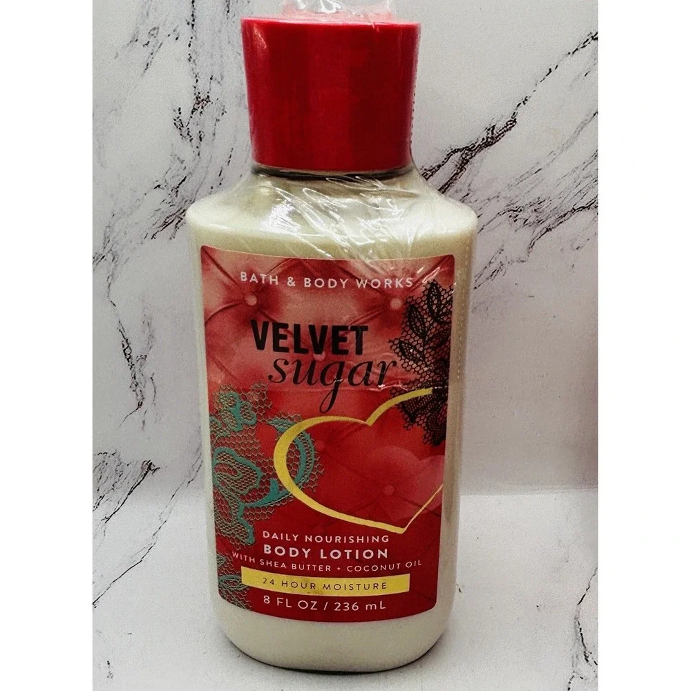 Bath & Body Works Velvet Sugar 3pc Set Fragrance Mist Lotion Body Wash